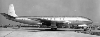 Comet 1 prototype at Hatfield, Hertfordshire in 1949